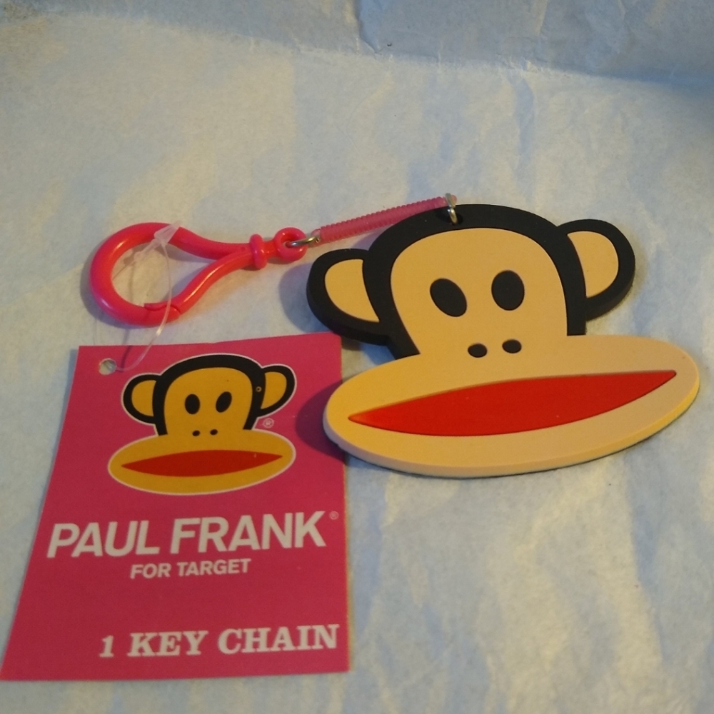PAUL FRANK Vintage MONKEY Rubber Keychain Yr 2012